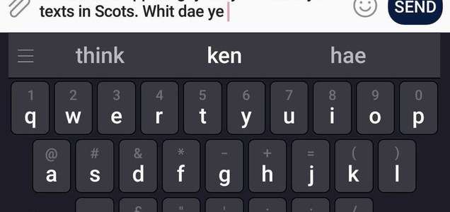 Scots Predictive keyboard