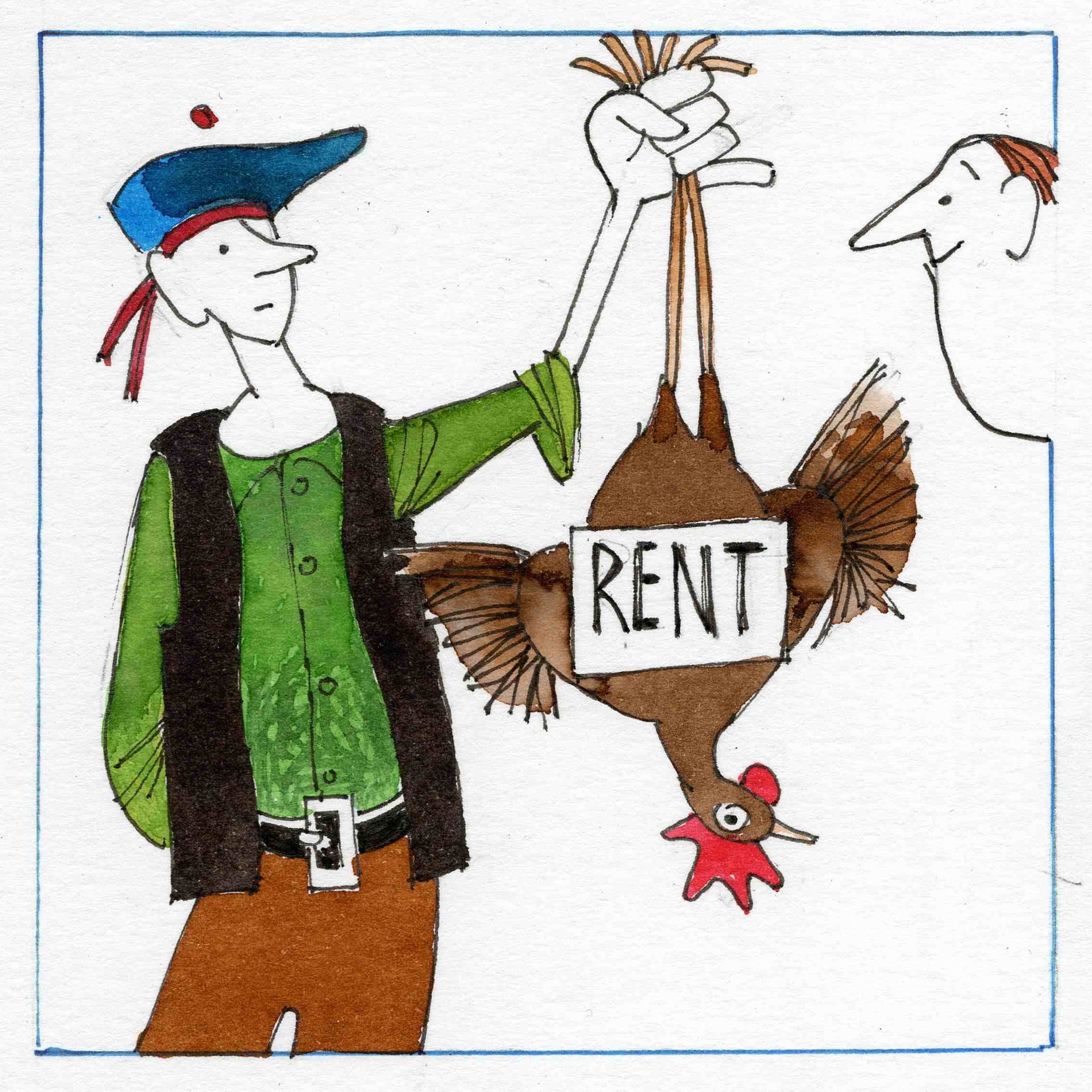 A payment in kind, especially of poultry, made by a tenant of land as part of his rent.