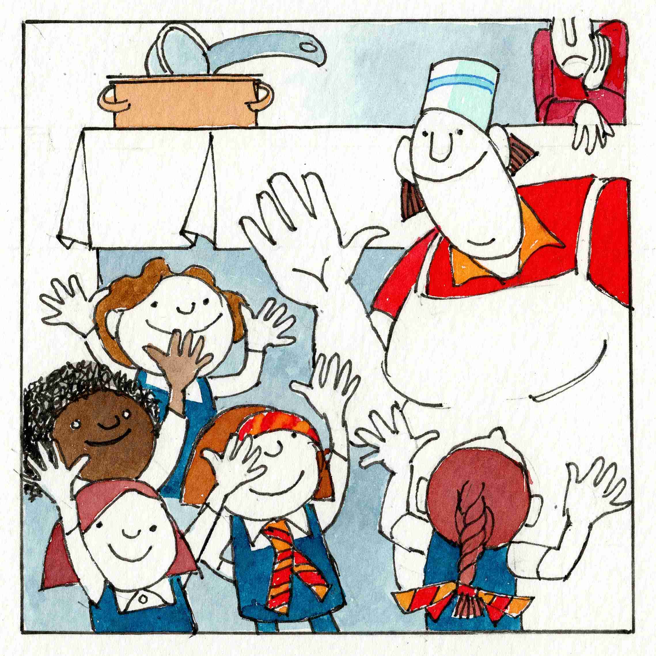 The place where school lunches are served.