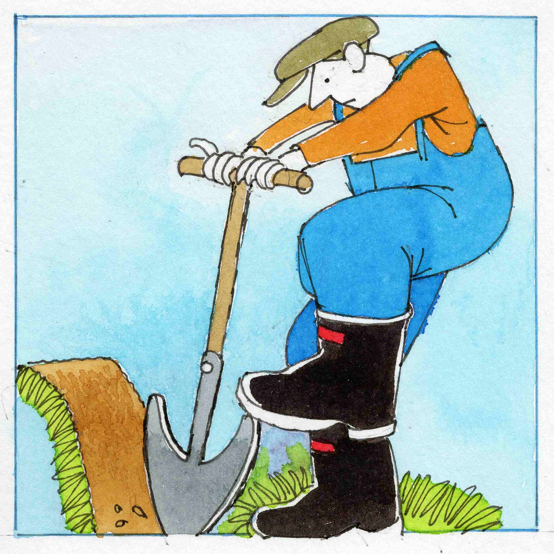 To pare turf from the ground.